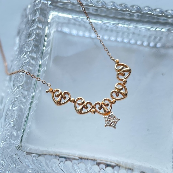 18K Rose Gold Diamond Necklaces - Picture 2 of 4